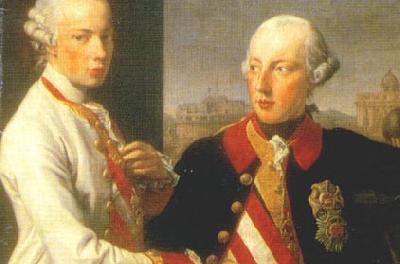  Portrait of Emperor Joseph II (right) and his younger brother Grand Duke Leopold of Tuscany (left), who would later become Holy Roman Emperor as Leopo